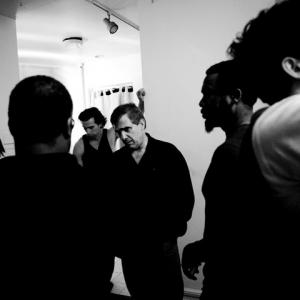 Mario Corry Director Manipulation short film with cast and crew in action.