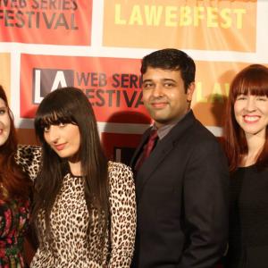 Karolina Sivas with members of her Broken At Love team at the 2014 LA Web Series Film Festival