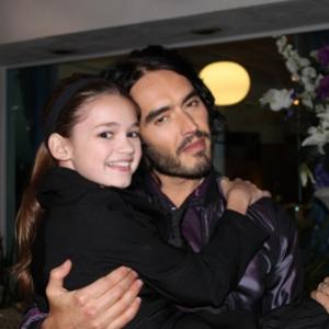 Ciara Bravo working with Russell Brand.