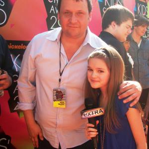 Bryan Leder Manager and Ciara Bravo  Emcee for Extra at 2010 Kids Choice Awards