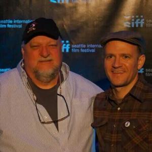 Jay Wesley Cochran right with Kumikothe treasure hunter director David Zellner 2014 Seattle International Film Festival