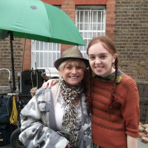 Louisa ConnollyBurnham with costar Barbara Windsor on the set of Sky1s Little Crackers