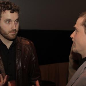 Byron Turk talking with Nathan Bunker Producer of The New Republic at TNRs Premiere