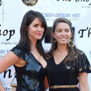 DavieBlue and Devon Whitham at THE SHOP premiere in Los Angeles