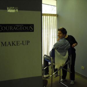 Rusty on set of Courageous