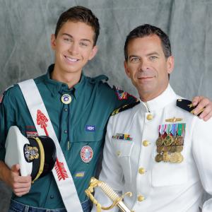 Eagle Scout with his dad LT. Martin
