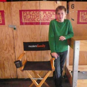 JACK GRAHAM on set of Modern Family and appearing in Season 2 Episode 21 Mothers Day