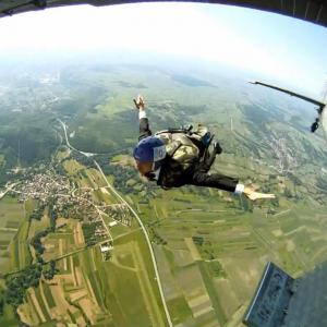 James Bond themed parachute jump  Paracin Serbia