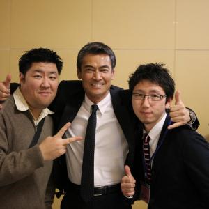 TAKAMINE DP Sam K. Yano with actor Hiroyuki Watanabe and producer Makoto Ichikawa - on tour in Japan for the premiere of the feature film TAKAMINE.
