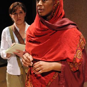 Helen Hayes Nominated performance as Hawa in IN DARFUR at Theater J Left to Right Rahaleh Nassri and Erika Rose