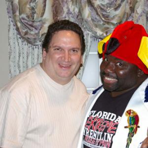 James Magnum Cook with Hall of Fame Wrestler Koko B Ware in 2008 on the set of Shop at Home in Nashville Tennessee
