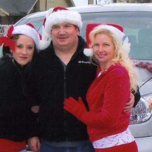 James Magnum Cook with Magnum's Models Emily Stevens from Nashville, Tennessee and Model Candace Cain from Jasper Alabama for the 2007 Bowling Green/Warren County Kentucky Christmas Parade!