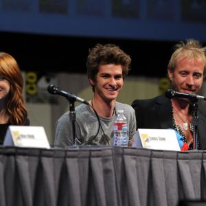 Rhys Ifans Emma Stone and Andrew Garfield