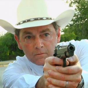 Production Still - FRONTERA - Todd Allen as Texas Ranger, Carson Clark.