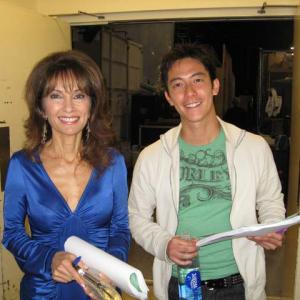 On set at All My Children with Susan Lucci
