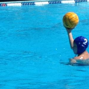 Griffin Cleveland playing water polo