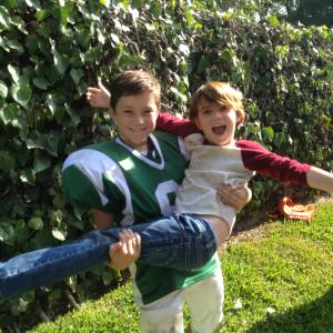 Griffin Cleveland and Aiden Lovecamp on the set of Home Depot commercial httpwwwyoutubecomwatch?vwKAr1rryQik