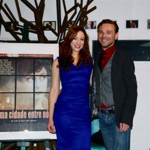 Ana Lopes and actor Steve Cheriton at Uma Cidade Entre Ns premiere in Lisbon
