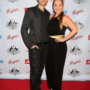 LOS ANGELES CA  MAY 10 Actors James Monarski and Laura Pike attend opening night of the Australian Theatre Companys first production of Holding The Man