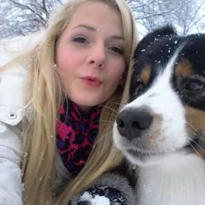 2013-2014 Winter Snow Storms Caitlyn Anne and HALO her dog