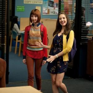 Still of Alison Brie and Wendy McColm in Community (2009)