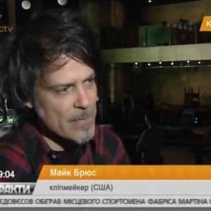 Interview during production of Okean Elzy video in Kiev Ukrain
