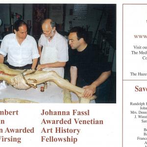 Jeffrey in Venice, working with Venetian restorers on a grant from Save Venice Inc. in 2000