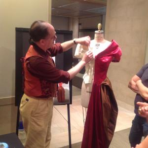Metropolitan Museum of Art draping demonstration in conjunction with the Charles James exhibit at the Costume Institute, using original Charles James patterns from the museum archives, July 2014