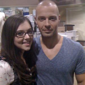Joey Lawrence on the set of 