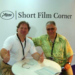 At Short Film Corner inside Palace du Festival with Jurek Ugarow Cannes 2009