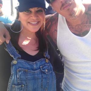 CUETE YESKA on the set of FILLY BROWN with JENNI RIVERA RIP