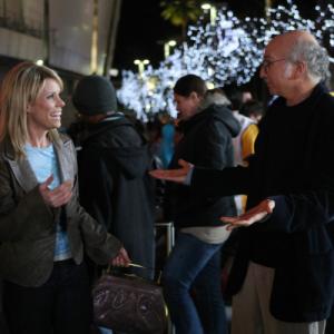 Still of Larry David and Cheryl Hines in Curb Your Enthusiasm (1999)