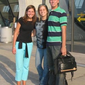 Tim Leaton at Dulles International Airport at age 21 on his way to Uganda to film with team members Christina Leaton and Megan Bryant June 2005