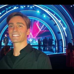 Tim Leaton attending America's Got Talent, Live from Radio City Music Hall in New York City. August 14th, 2013.