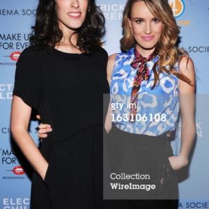 NEW YORK NY  MARCH 04 Director Rebecca Thomas L and actress Cassidy Gard attend The Cinema Society  Make Up For Ever screening of Electrick Children at IFC Center on March 4 2013 in New York City