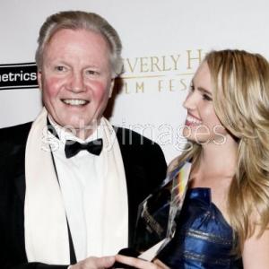Jon Voight and Cassidy Gard at the Beverly Hills Film Fest