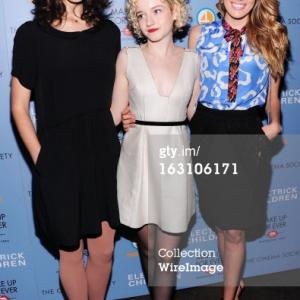 NEW YORK NY  MARCH 04 LR Director Rebecca Thomas actresses Julia Garner and Cassidy Gard attend The Cinema Society  Make Up For Ever screening of Electrick Children at IFC Center on March 4 2013 in New York City