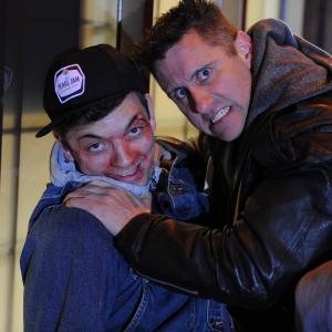IMIM On-set - RCMP Multi-media - Actors Martin Thomson & Sean Hewlett have a little fun....