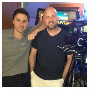 Executive Producer Zach Braff and Director Jeremy Snead post Video Games: The Movie shoot