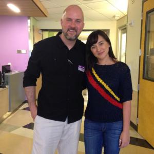 Zelda Williams with Creator Jeremy Snead after shoot at Childrens Hospital Los Angeles for Unlocked The World Of Games Revealed