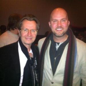 Jeremy Snead with Gary Oldman at Tinker Tailor Soldier Spy premiere