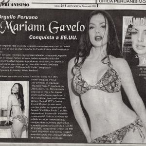 Mariann Gavelo in El Peruanisimo newspaper