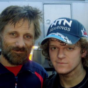 On the set of The Road with Viggo Mortensen