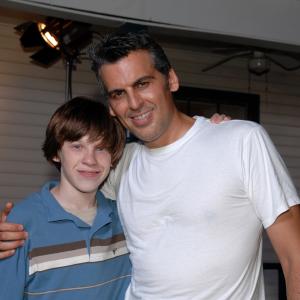 With Oded Fehr on the set of Drool