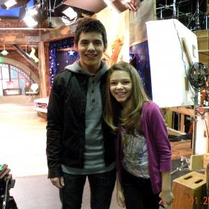 Bryce with David Archuleta on the set of iCarly - Nickelodeon's Crush Night