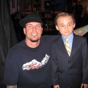 Jared and Vanilla Ice on the set of Talkshow with Spike Feresten