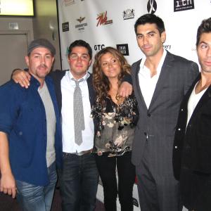 Nicole Zeoli Chris Tardio Jay Seals and the cast of Roomies at the Beverly Hills Film Festival