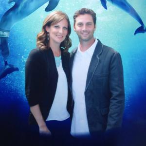 With husband Chris Burns at the Dolphin Tale 2 premiere in LA