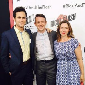 Matt Dellapina, Nick Westrate, and Miriam Silverman at the RICKI AND THE FLASH Premiere in NYC