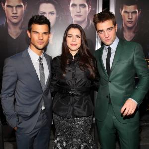 Taylor Lautner, Robert Pattinson, Stephenie Meyer